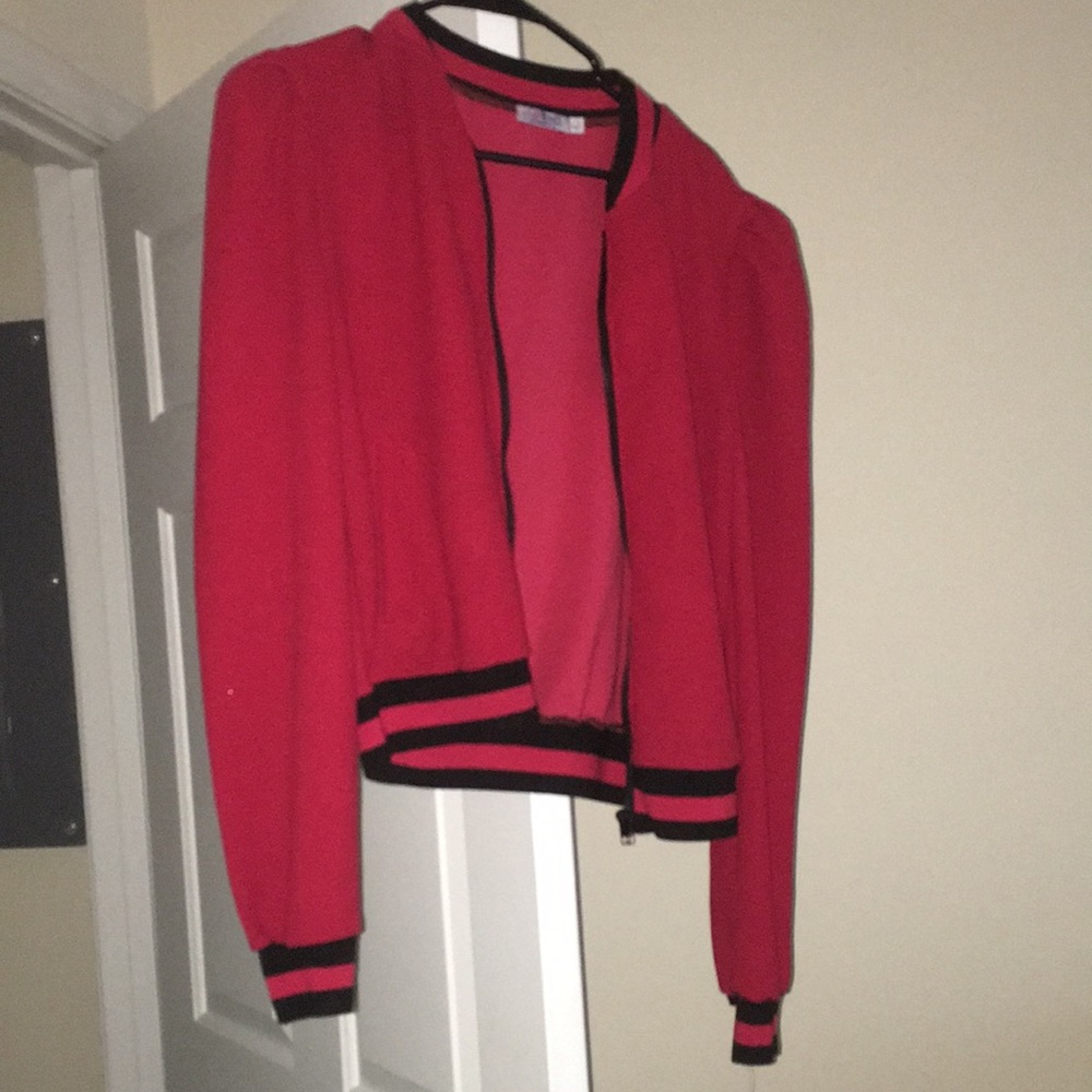 Red and black jacket